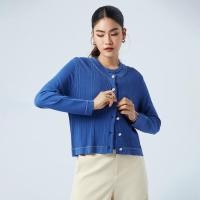 ราคา ESPADA เสื้อคาร์ดิแกนแต่งรูเล็กซ์ ผู้หญิง สีน้ำเงิน Long Sleeve Cardigan with Rulex Detail 04844 (22538828719)