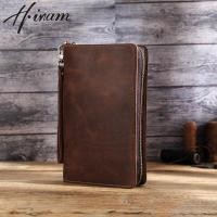 ราคา กระเป๋าคลัตช์รองเท้าผู้ชายหนังแท้ Hiram พร้อมสายรัดข้อมือคุณภาพสูงหนังสือเดินทางสองชั้นและกระเป๋าเหรียญแบบยาวกระเป๋าเงินผู้ชาย (20877913587)