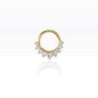 ราคา PiercingRoomByJay CZ Crown Clicker Hoop ห่วงเพชร เงินแท้ (19130740478)