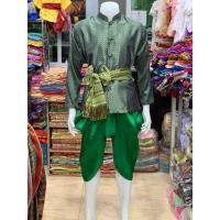 ราคา ชุดคุณพี่หมื่นแขนยาว ชุดไทยผู้ชาย เสื้อ โจง ผ้าคาด (20376632521)