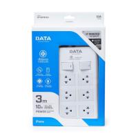 ราคา DATA DT6218 ปลั๊กไฟ 6 ช่อง 2 สวิทซ์ ยาว 2M 3M 5M ขนาดสายไฟ 3x0 75 มอก (5565860027)