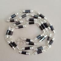 ราคา สร้อยคอนิลแท้จากเมืองกาญจน์เจียระไนเป็นแท่งก้านไม้ขีด งานแฮนดเมด ชุบทองและชุบเง (22221653250)