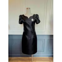 ราคา 5 สี เดรสผ้าไหมสังเคราะห์ทรงเข้ารูปแขนทิวลิป เนื้อนุ่มเงาเล็กน้อย ใส่สวยค่ะ S 3XL (18321572751)