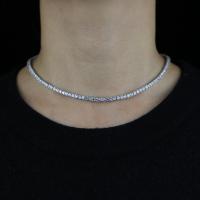 ราคา สร้อยคอเพชรCz สร้อยข้อมือเพชรCz 3mm AAA (15823351096)