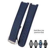 ราคา 20mm Rubber Silicone Watch Strap Fit For Omega Seamaster 300 AT150 Aqua Terra Ultra Light 8900 Steel Buckle Watchband Bracelets (19704199081)