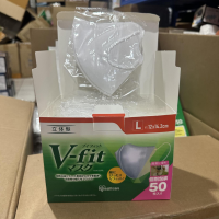 ราคา 50 ชิ้น พร้อมส่ง V fit mask IRIS OHYAMA Disposable Face Mask หน้ากาก v fit สีขาว ไซส์ M L (21602888420)