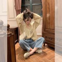 ราคา miss th เสื้อเชิ้ต oversize คอจีน แฟชั่นเกาหลี เสื้อเชิ้ตแขนยาว ทรงหลวม สตล์วินเทจ เสื้อผู้หญิงลายดอก (19634786445)