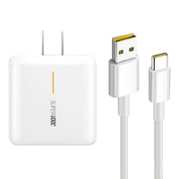 ราคา Super Fast Charger Adapter Oppo 65W SuperVooc 2 0 Fast Charger US Plug with Free SuperVooc Type C Fast Data Cable (22639323380)