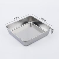ราคา Stainless Steel Deepened Baking Tray Japanese Flat Bottom Hotel Tray Square Drain Tray With Lid Preservation Box YYUE (21320468067)
