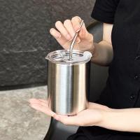 ราคา JJT จัดส่งฟรี น้ำ304กระบอกใส่น้ำสแตนเลสสตีลแก้วพร้อมหลอดถ้วยหลอดบรรจุขนาดใหญ่ถ้วยสะดวกสบายสไตล์อเมริกาเย็นแก้วกาแฟ (22097301983)