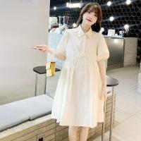 ราคา ImaginationInn ชุดคลุมท้องสไตล์เกาหลี ชุดคลุมท้องเอวสูงแขนสั้นคอปกทรงหลวมไซส์ใหญ่พิเศษ (22842890941)