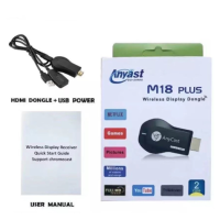 ราคา Anycast M18 Plus รุ่นใหม่ล่าสุด ของแท้ 100 นำภาพมือถือขึ้นจอผ่าน Wifi Android Mirror Cast AirPlay DLNA เชื่อมต่อมือถือเข้าทีวี (23035209561)