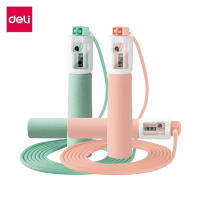 ราคา Deli เชือกกะโดด เชือกกระโดด กระโดดเชือก ลวดสลิง เชือก PVC ด้ามจับบุนุ่มกระชับมือนับรอบได้ วัสดุทนทาน สายยาว 2 8 เมตร jump rope (22780817203)