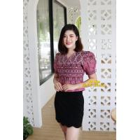 ราคา เสื้อพื้นเมืองหญิง ลายไทย สวยๆพร้อมส่ง (22090215971)