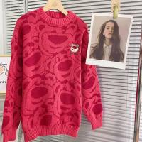 ราคา เสื้อกันหนาวสีชมพูหมีสตรอเบอร์รี่ปักฤดูใบไม้ร่วงและฤดูหนาวผู้หญิงเสื้อโค้ทถักนักเรียนสไตล์ที่ไม่ได้ใช้งานหวานแบบใหม่ (22957682864)