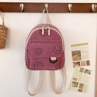 ราคา กระเป๋าเป้สะพายหลังผ้าลูกฟูกมินิรุ่นใหม่สไตล์เกาหลีน่ารักหน้ายิ้มแมทช์ลุคง่ายกระเป๋าเป้ใบเล็กกระเป๋านักเรียนผ้าลูกฟูก (23001020737)