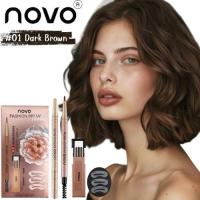 ราคา ดินสอเขียนคิ้ว แบบหมุน แถมไส้ดินสอ บล็อกคิ้ว 3ชิ้น พร้อมไส้ดินสอเปลี่ยน3แท่ง Novo Fashion Brow Eyebrow โนโว (22786572466)
