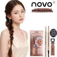 ราคา ดินสอเขียนคิ้ว แบบหมุน แถมไส้ดินสอ บล็อกคิ้ว 3ชิ้น พร้อมไส้ดินสอเปลี่ยน3แท่ง Novo Fashion Brow Eyebrow โนโว (22786572467)