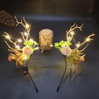 ราคา Bartley lz พร้อมส่ง LED มงกุฎคาดผม เขากวาง ประดับดอกไม้ เครื่องประดับผมคริสต์มาส (22872963553)