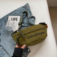 ราคา ลำลอง กระเป๋าคาดหน้าอกทรงเกี๊ยวไหล่เดี่ยวผ้าแคนวาส ผู้หญิง แฟชั่น น้ำหนักเบา กระเป๋าสะพายข้างพร้อมพู่แฮนด์เมด (22084596300)