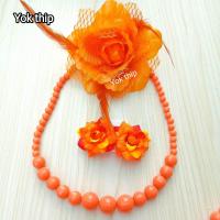 ราคา กุหลาบขนนก เซต3ชิัน พร้อมส่ง จากไทย เครื่องประดับทองกวาว กิ๊บติดผม ต่างหูหนีบ สร้อยคอ ดอกไม้ติดผม กิ๊บทองกวาง สีสวย โดดเด่น เห็นชัด สีสันสะดุดตา (22837935213)