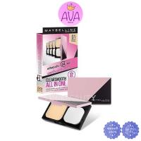 ราคา 9g Maybelline เมย์เบลลีน เคลียร์ สมูท ออลอินวัน พาวเดอร์ SPF32 PA แป้งคุมมัน 24 ชม ทนเหงื่อ ทนน้ำ กันแดด (22087962624)