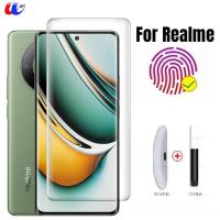 ราคา กระจกนิรภัยสำหรับ UV ติดกาวทุกชิ้น Realme 11 Pro Plus ปกป้องหน้าจอสำหรับ Realme กระจก11 Pro Plus 11Pro บวก5G (19733239283)
