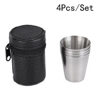 ราคา Portable Stainless Steel Travel Cups Set ชุดแก้วน้ำสแตนเลสพกพา อุปกรณ์ดื่มขนาดเล็กสำหรับความสะดวกและคุณภาพที่ดี สำหรับการเดินทาง แคมปิ้ง และกิจกรรมกลางแจ้ง (22907055344)
