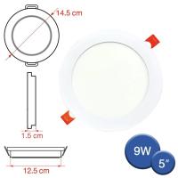 ราคา โคมฝังฝ้า Panel Light LED 6W 9W 12W 18W 24W ทรงกลม เหลี่ยม มีแสงขาว เปลี่ยน โคมฝังฝ้าติดเพดาน ไฟดาวน์ไลท์ LED (22158225839)