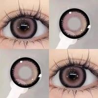 ราคา จัดส่งจากกรุงเทพ คอนแทคเลนส์ รุ่น Gary Brown Purple Blue Light Purple ยี่ห้อ Kitty kawaii ค่าสายตาปกติ 450 (22743899325)