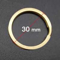 ราคา ห่วงกุญแจ แหวนแบนหนา ทองเหลือง Brass Key Ring ห่วงซ้อน สำหรับห่วงกระเป๋า พวงกุญแจ DIY ส่งจากไทย (22237661933)