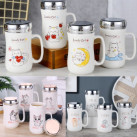 ราคา แก้วกาแฟ แก้วฝากระจกสุดพรีเมี่ยม ลายแมวสุดปุ้งปิ้ง คละลาย (11085323153)