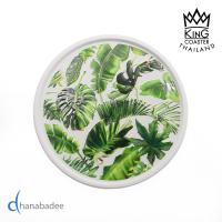 ราคา จานรองแก้วดูดน้ำ ทรงกลมมีขอบ ที่รองแก้วซับน้ำ King Coaster ธนบดีเซรามิค (22646973575)