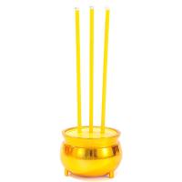 ราคา ฟรีถ่าน 3ดอก กระถางธูปไฟฟ้า หลอดLED รุ่นใส่ถ่าน (20804644651)