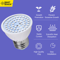ราคา Smart Sensor หลอดไฟ LED สำหรับปลูกพืชในร่มหลอดไฟ LED สเปกตรัมสีแดงและสีน้ำเงินหลอดไฟปลูกพืช E14สำหรับต้นกล้าไฮโดรโปนิกปลูกผักดอกไม้เรือนกระจก 220V (14237985818)