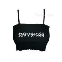 ราคา สายเดี่ยวหยักสกรีนลายDARKNESS (22771493678)