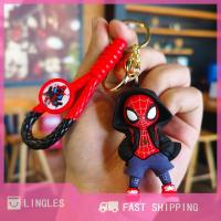 ราคา LINGLES พวงกุญแจซิลิโคนรูปการ์ตูนสไปเดอร์แมนน่ารักพวงกุญแจจี้ซุปเปอร์ฮีโร่มาร์เวลเครื่องประดับพวงกุญแจดิสนีย์สำหรับอุปกรณ์เสริมกระเป๋า (22938868560)