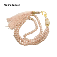 ราคา Malling แฟชั่น99ไข่มุกเทียมสร้อยคอกำไลในสไตล์อิสลาม (22312728930)