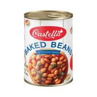 ราคา CASTELLA Baked Beans in Tomato Sauce 425g คาสเทลล่า ถั่วขาวในซอสมะเขือเทศปรุงรส 425กรัม (23094442079)