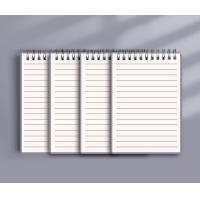 ราคา สมุดโน้ตสันห่วงด้านบนขนาดA6A5และB5มี3แบบ เส้นแนวนอน เส้นกริดและพื้นว่าง ปกพลาสติกขาวขุ่น จำนวน80หน้า (21520442436)