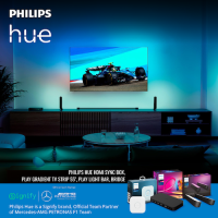 ราคา เซทพร้อมใช้งาน Home Entertainment ประกอบด้วย Philips Hue HDMI Sync Box Philips Hue Bridge Play Gradient TV 55 Play Bar (22784721786)