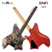 ราคา EART GW2 กีต้าร์ไฟฟ้า หัวตัด 24 เฟรต Medium Jumbo เฟรต สแตนเลส Headless Fixed Bridge (14216096131)