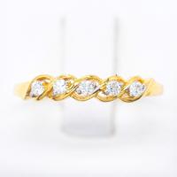 ราคา Happy Jewelry แหวนเพชรของแท้ แถวถัก เพชรแท้เกสร ทองแท้ 9k 37 5 ME753 (21829109367)