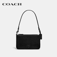 ราคา COACH กระเป๋าสะพายข้างผู้ชายรุ่น Pouch Bag With Signature Canvas Interior CJ797 BLK สีดำ (22320514693)