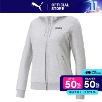 ราคา PUMA BASICS เสื้อฮู้ดแบบเต็มตัวและซิปเต็มตัวผู้หญิง Essentials สีเทา 84720102 (22187005689)