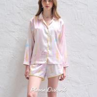ราคา ชุดนอน Please Disturb Mercy ลาย Brush ผ้า Mulberry Silk แขนยาวขาสั้น (22285566803)