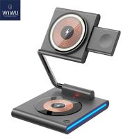 ราคา WIWU 3 In 1แท่นชาร์จเร็วเดินทางแบบพับที่ชาร์จแบบไร้สายขาตั้งสำหรับ iPhone 15141312 Pro Max PlusXXRXs maxSE 8 Plus นาฬิกา Apple 1 8 Airpods 3 2 Pro (22099446118)