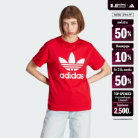 ราคา adidas ไลฟ์สไตล์ เสื้อยืด Adicolor Classics Trefoil ผู้หญิง สีแดง IK4038 (22439963291)