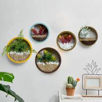 ราคา กระถางปลูกต้นไม้แขวนผนังทรงกลมติดผนังแบบโลหะกระถางต้นไม้ติดผนังสมัยใหม่พร้อมพืชเทียมสำหรับการตกแต่งบ้านที่ชื่นชอบ (22755193708)