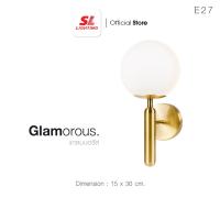 ราคา SL LIGHTING Wall Lamp โคมไฟติดผนัง ขั้ว E27 รุ่น SL 5 GLAM W909 1W (16139361331)